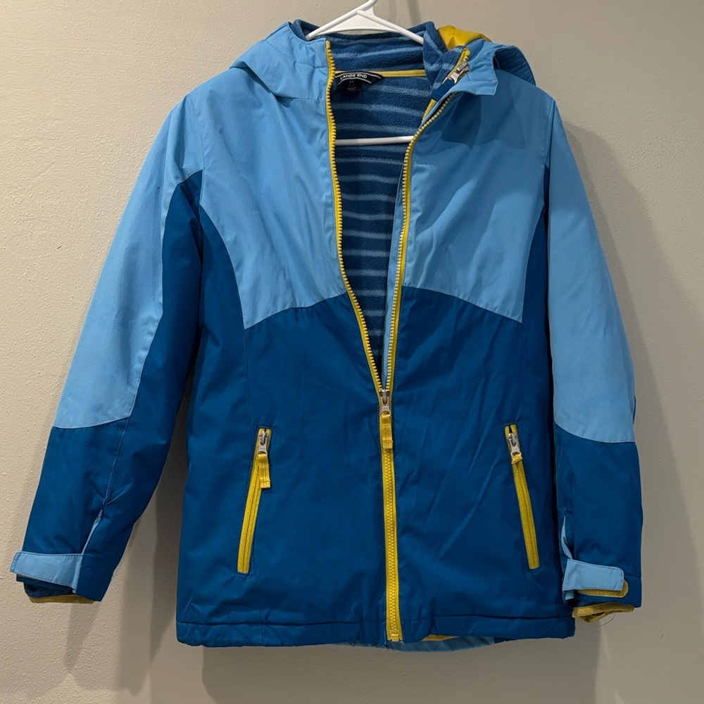 Lands' End Kids Blue Raincoat with Hood